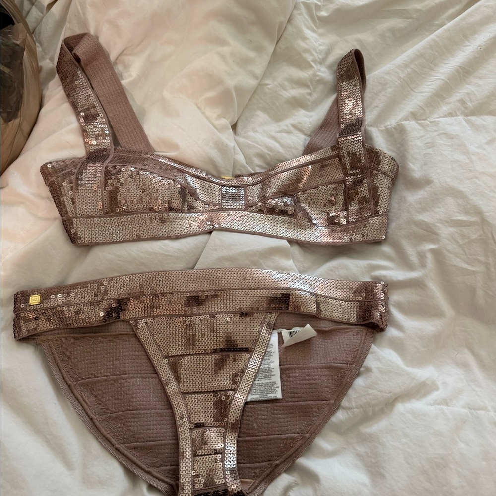 Herve Leger Carmella Sequin Bikini